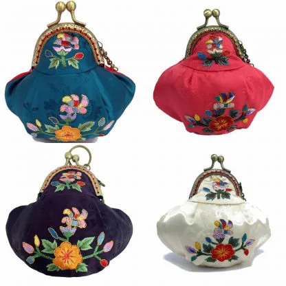 coin purse vintage small wallet change storage pouch women cloth buckle bag  mini rose pattern coin purse - Walmart.ca