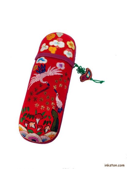 Silk Glasses Case, Red