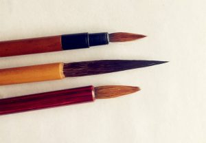 soak the dry brushes in water before using them