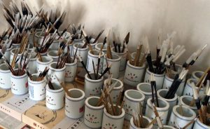 Brushes being prepared for sale