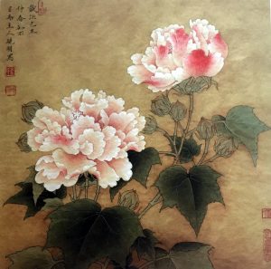 Red Cottonrose, Li Di, Song Dynasty 960 - 1279, 25.2 * 26.0 cm
