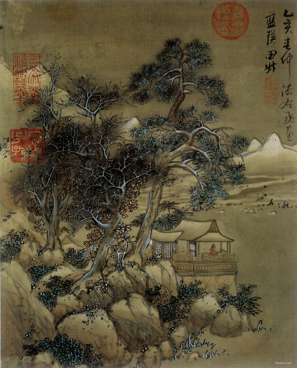 Lan Ying 蓝瑛 – Flowers, Birds, and Landscape Paintings