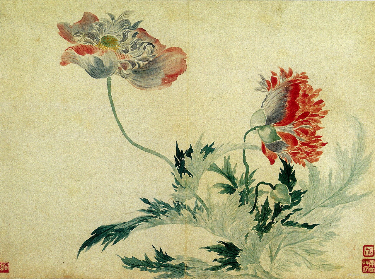 Flower Stems – painting techniques from Mustard Seed Garden