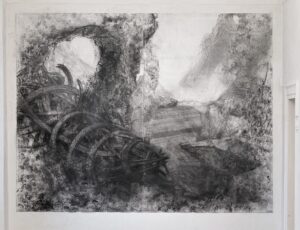 Landscape, 2018, charcoal on paper, 300 x 400 cm